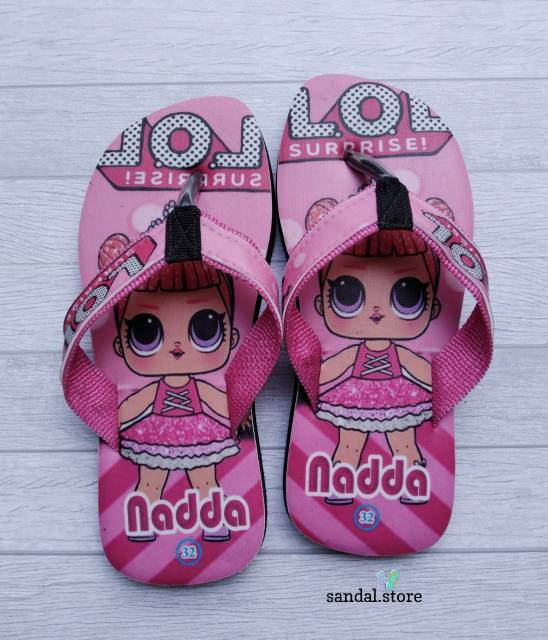 SANDAL CUSTOM NAMA KARAKTER LOL ANAK/DEWASA FREE CUSTOM SUKA SUKA