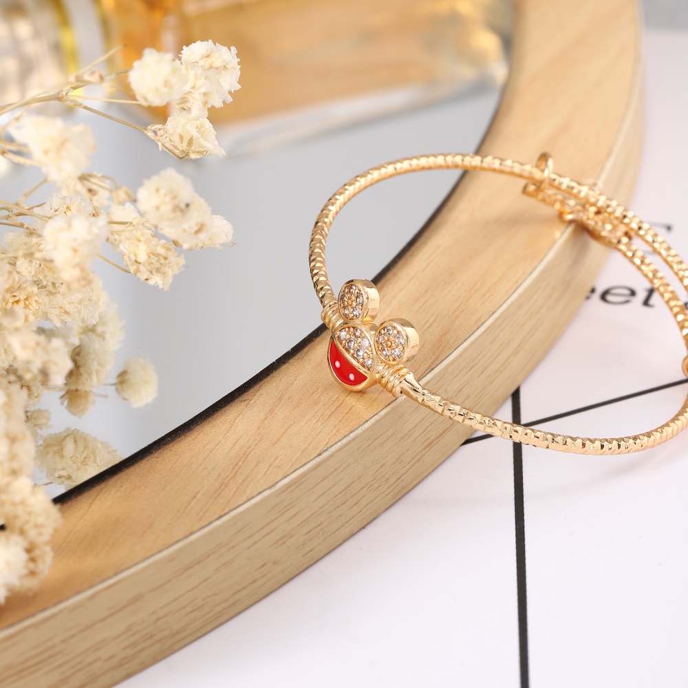 Anak-anak set perhiasan titanium anti karat anting korea kalung gelang tangan wanita cincin D494