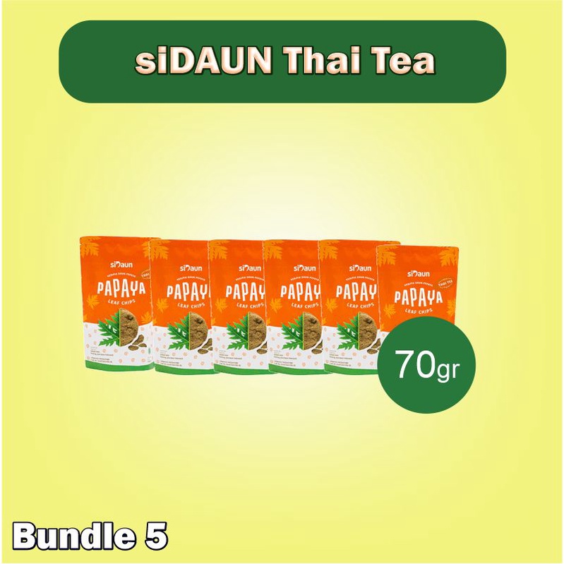 

SiDaun Papaya THAI TEA Flavour [70 gr] | Bundle 5