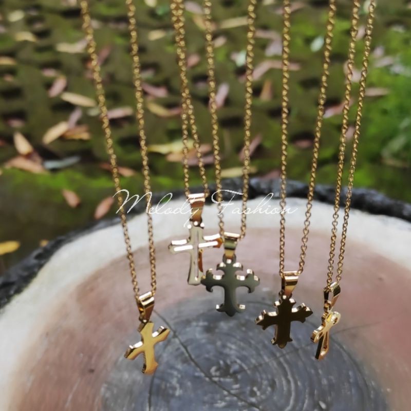 KALUNG SALIB TITANIUM ASLI MFS