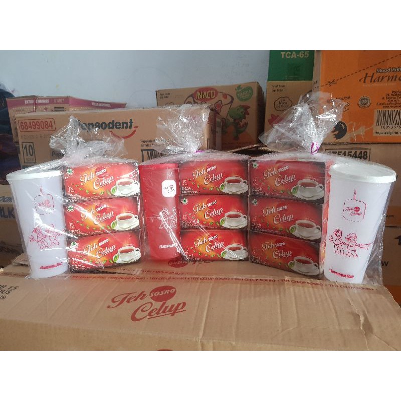 Teh Celup Sosro 3 Kotak Berhadiah Tumbler Cantik