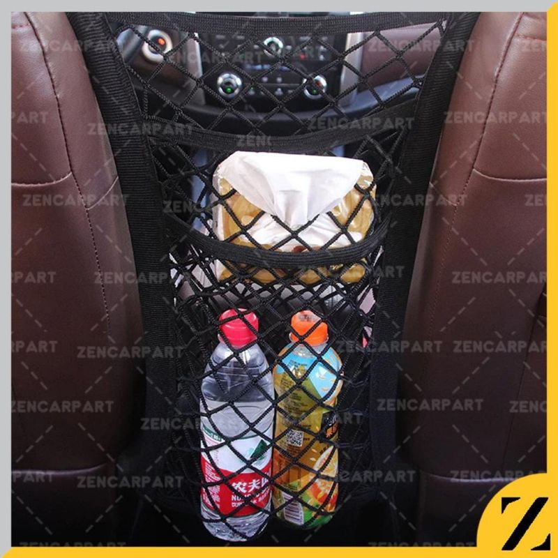 FG5 Kantong Jaring Barang Tengah Jok Mobil Car Net Seat Mesh Penyimpanan Center Storage