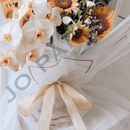 

Ayo Beli ✵ [5 LEMBAR] Flower Wrapping Paper Transparan Doff List Warna Kertas Buket Bunga Cellophane