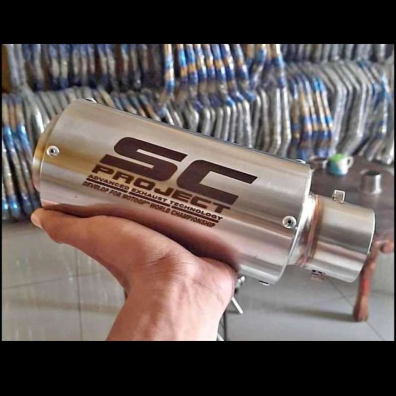 Silincer Knalpot SC PROJECT BONUS DB KILLER inlet 50mm bahan stenlis