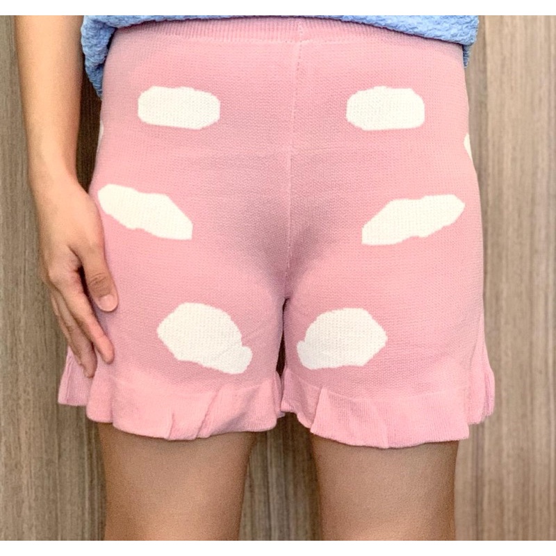Woman Knit Short Pants Celana Pendek Wanita Rajut Santai Rumah Murah Import BKK Bangkok Original