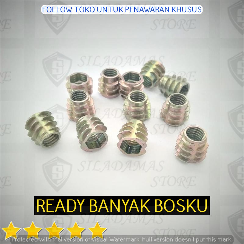 3 pcs M8x13 Mur Nanas OE Tanam Insert Knockdown u/ Speaker Meja kayu dll