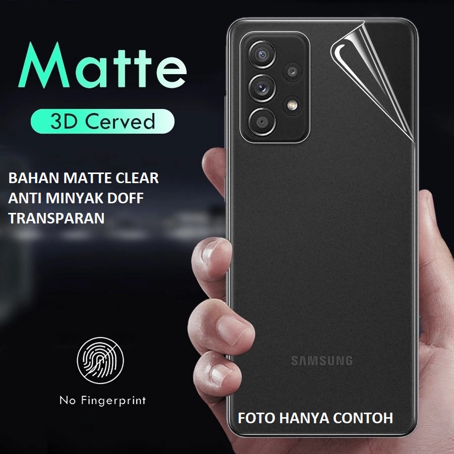 SAMSUNG M30S M30 M20 M10 ANTI GORES HYDROGEL BELAKANG CLEAR MATTE ANTI MINYAK PLASTIK BACK JELL SKIN GARSKIN ANTI JAMUR