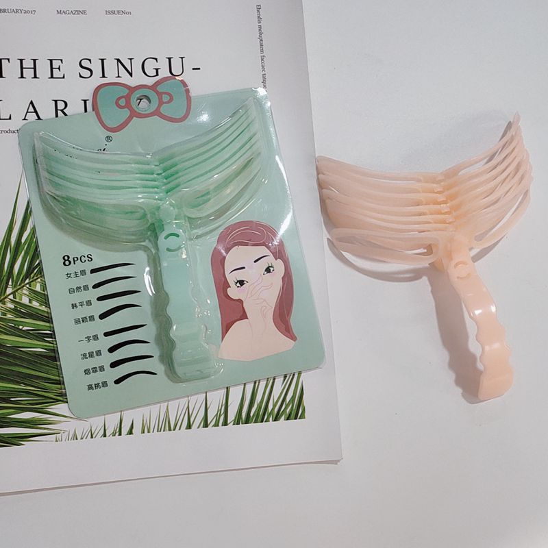 penahan alis mata set (isi 8pcs)/cetakan alis mata zybatam