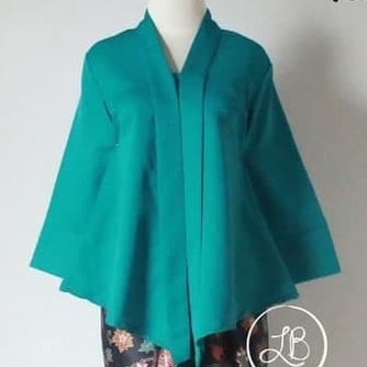 Kebaya Modern Kutubaru Atasan Kebaya Wisuda Floy Aneka PIlihan Warna-ATASAN HIJAU TOSCA