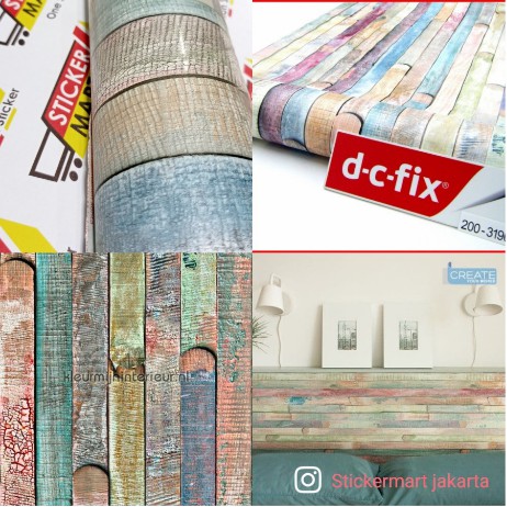 Sticker Dcfix motif Wood Kayu warna untuk Lemari, meja, dinding