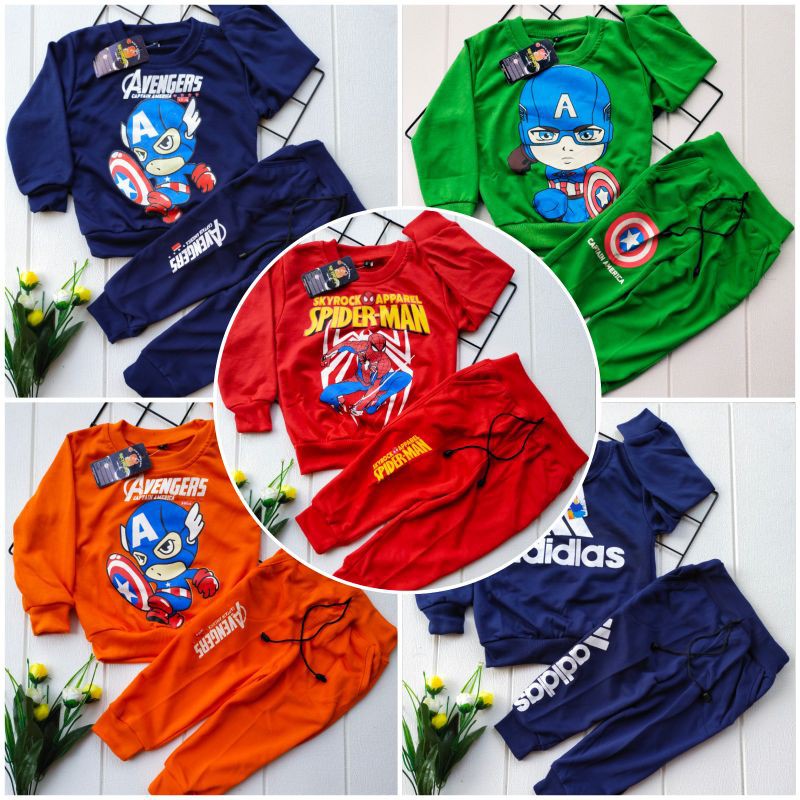 SETELAN SWITER BABYTERY KARAKTER 1-6thn