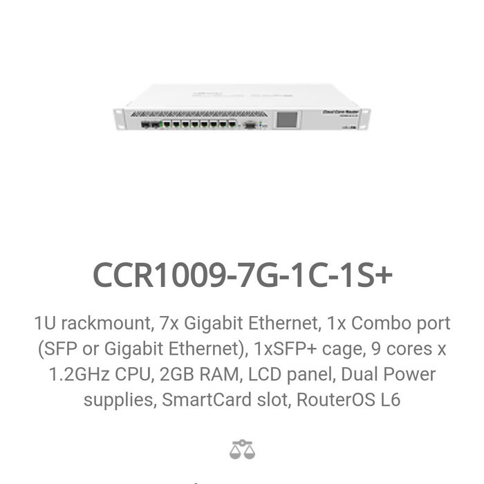Mikrotik CCR1009-7G-1C-1S+