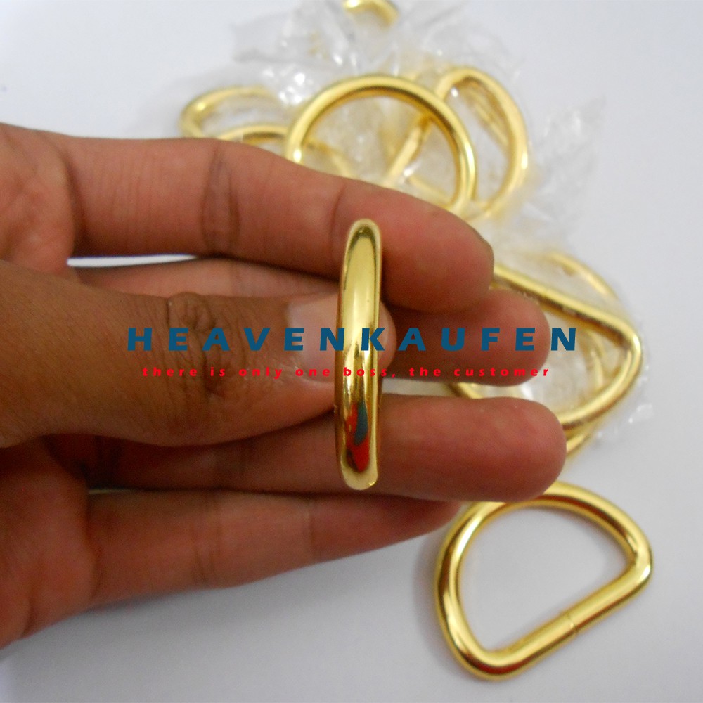 Ring D Tas 3 cm Bagus Tebal 4,5 mm Warna Gold