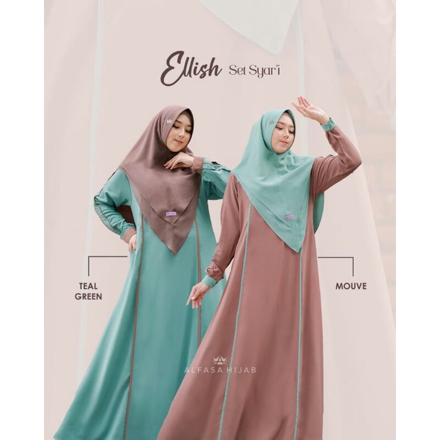ELLISH SET SYARI ALFASA / DRESS SET KHIMAR MURAH / DRESS ALFASA