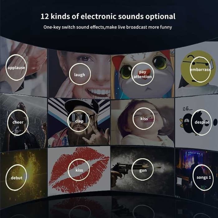 Soundcard Audio USB External Live Broadcast Microphone Headset