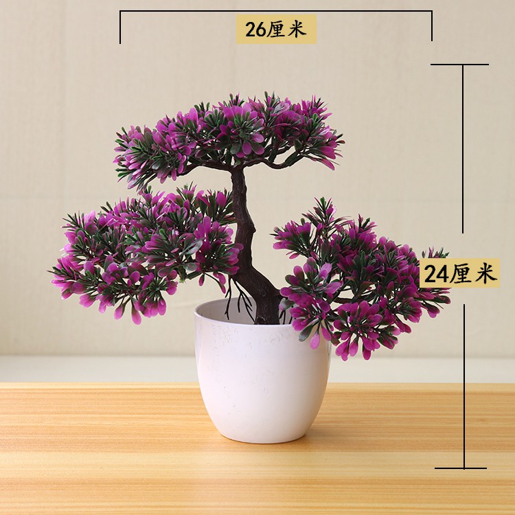 MOGYMOGY PT28 Tanaman Bunga Bonsai Plastik Dekorasi Rumah Pot Tanaman Bunga Hias Bongsai Artificial Flower Decoration