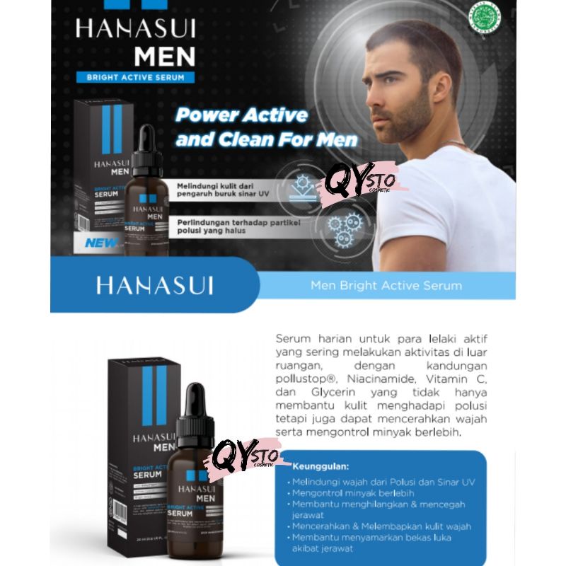 [ COD ] Qysto hanasui serum hanasui men serum hanasui men bright active serum hanasui black