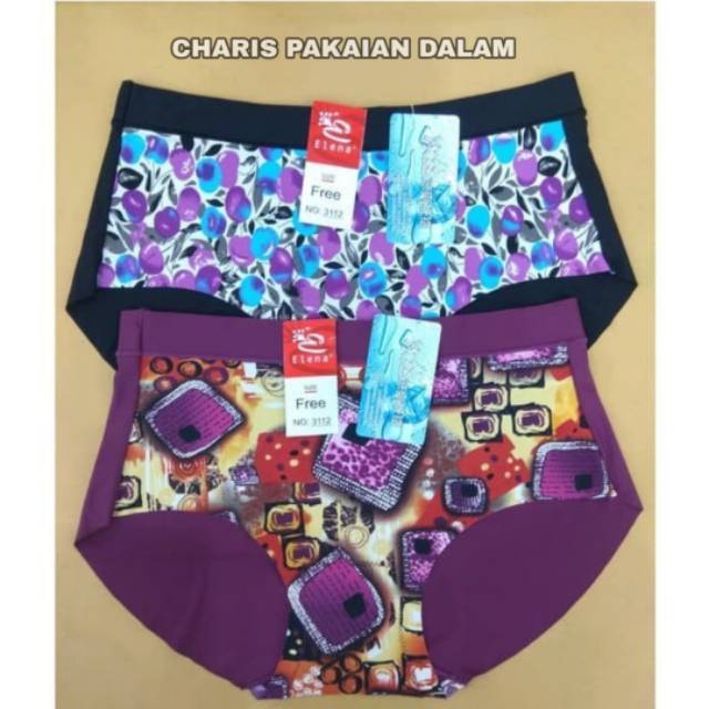 CD Wanita Tidak nyeplak Celana Dalam Wanita SEAMLESS dengan Motif Elena 3112