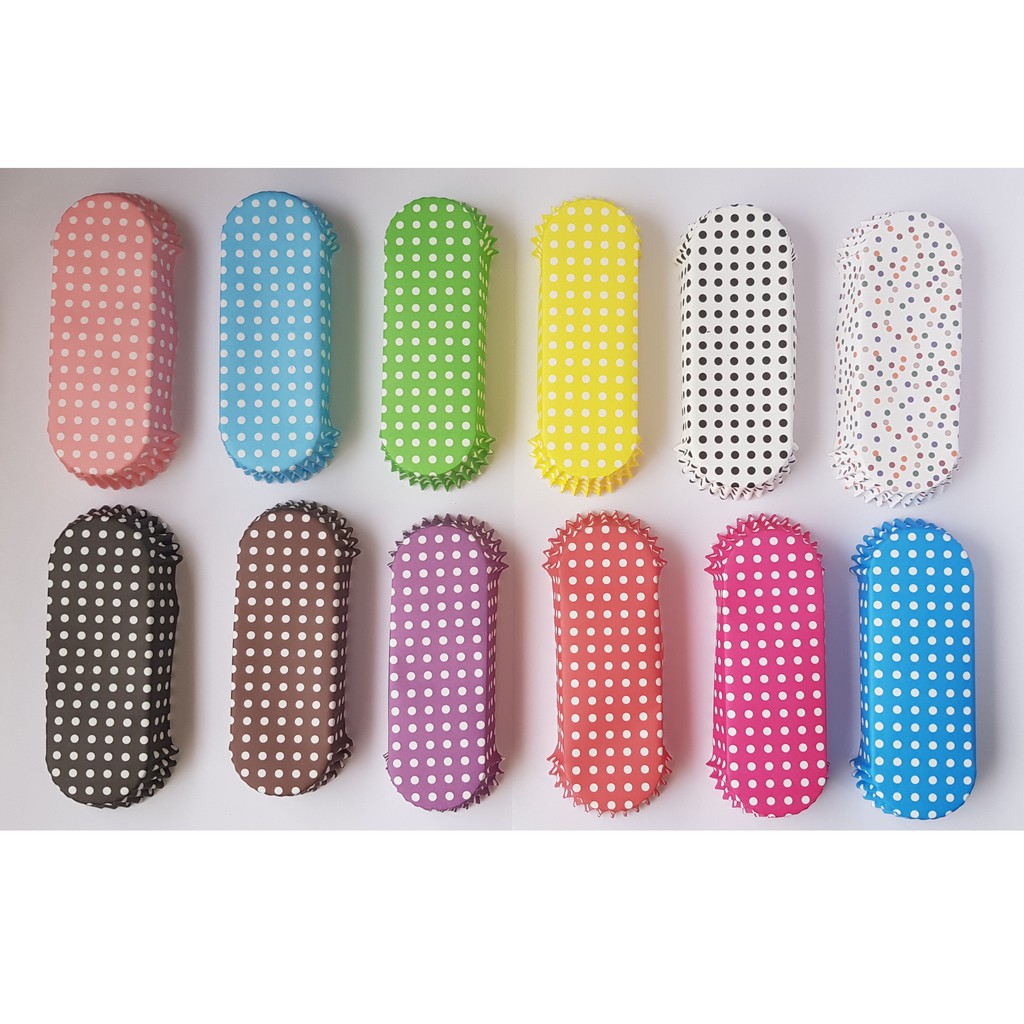 

100 pc kertas panggang roti laminating / bread bake case import OVAL POLCA