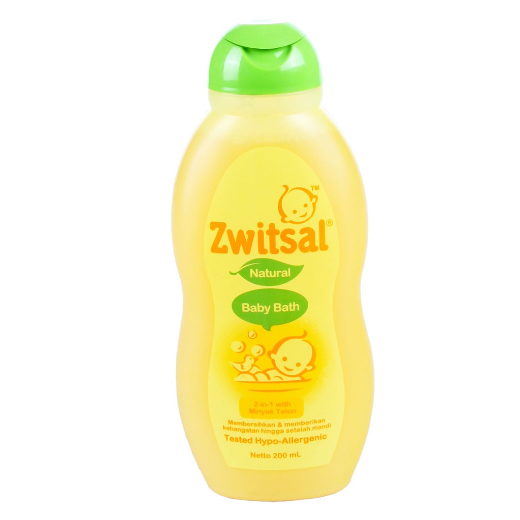 Zwitsal Baby Bath Natural 2 in 1 dengan Minyak Telon 200 ml Sabun Mandi Bayi