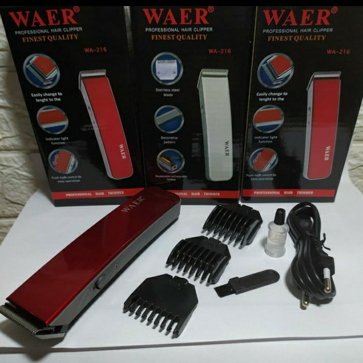 alat cukur kumis dan jenggot waer WA-216 recharger hair timmer