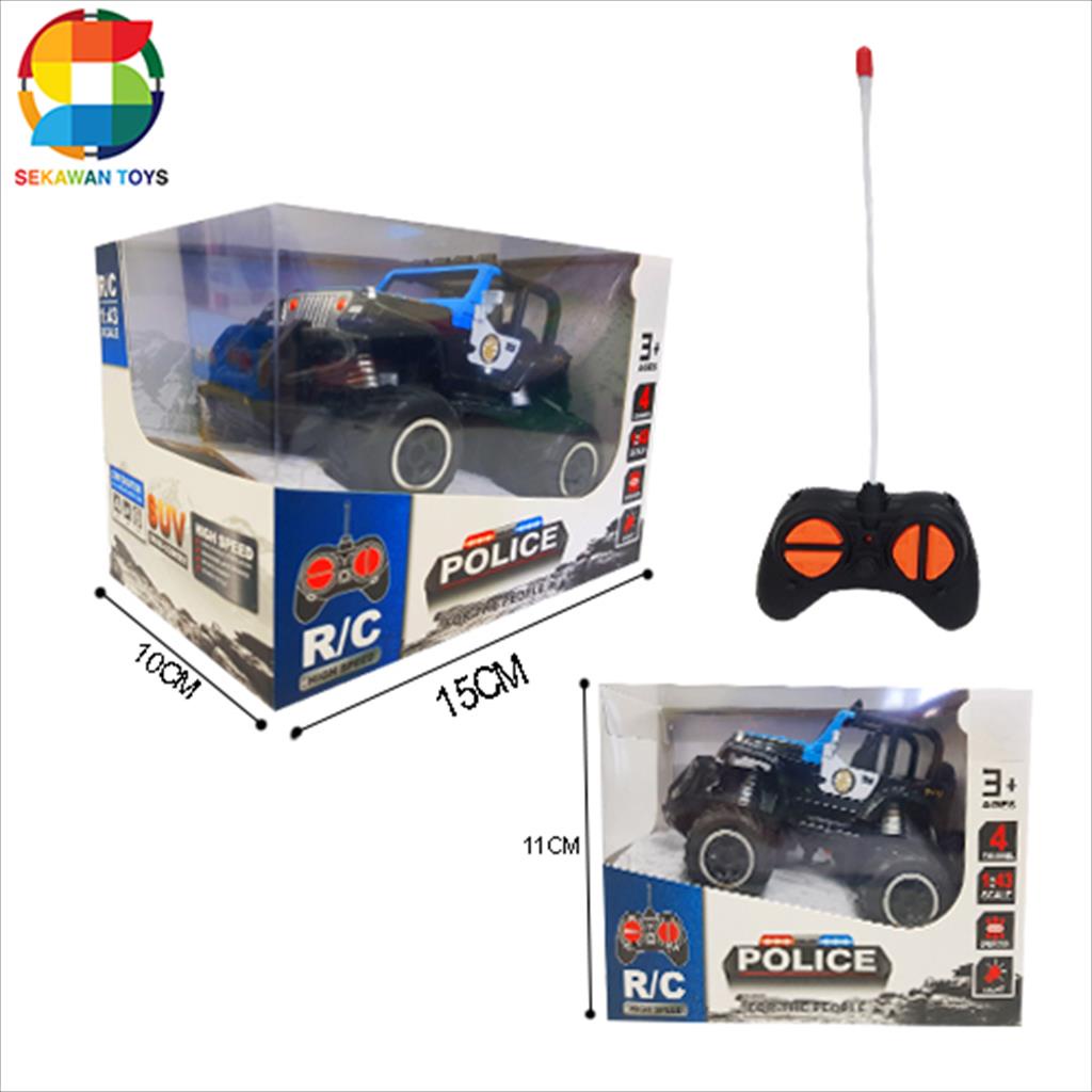 Mainan Anak Mobil Remote Control Polisi/ Mainan Mobil Remot Kontrol Police Rock Crawler 6146J