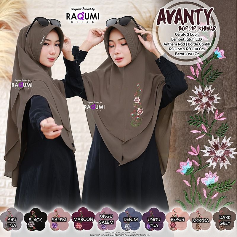 AVANTY BORDIR KHIMAR BY RAQUMI HIJAB