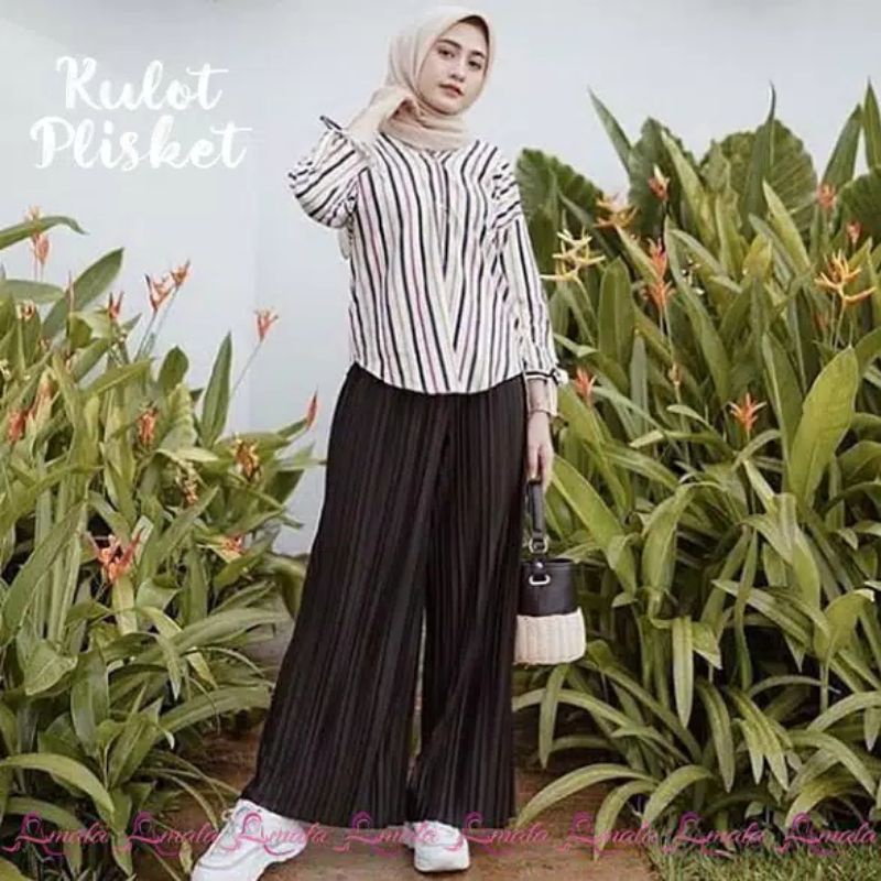 Kulot plisket premium // Celana kulot plisket wanita