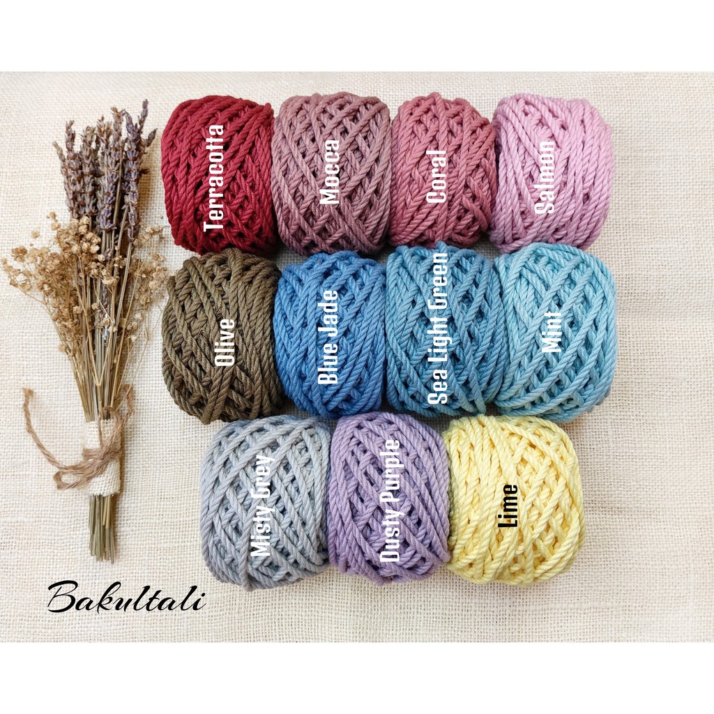 TALI WARNA PREMIUM 250GR | Tali Macrame