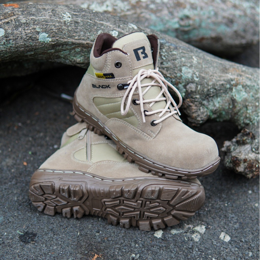 SEPATU BOOTS UJUNG BESI PRIA BLACK FORCE CHEAP PENDEK SEPATU GUNUNG TACTICAL TRACKING MURAH - COD