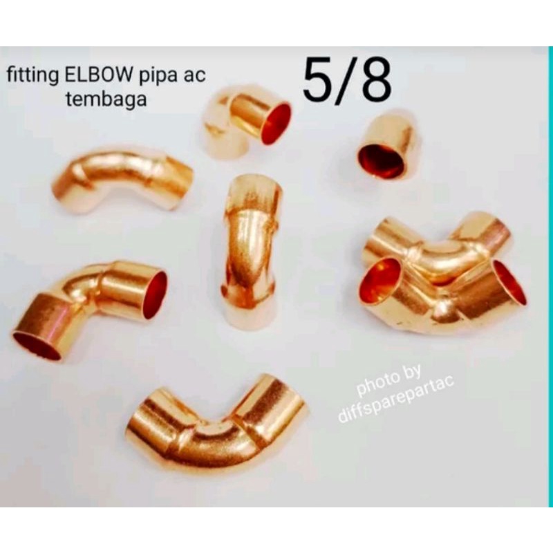 ELBOW TEMBAGA 5/8 PIPA AC FIFTING - 1 PC