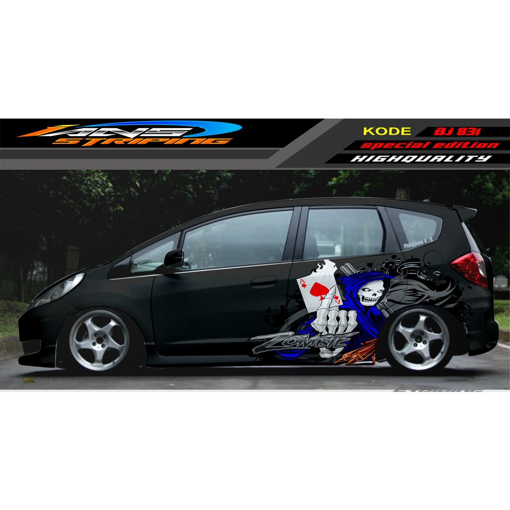 DECAL STIKER MOBIL HONDA JAZZ, SIGRA, YARIS, SWIFT / DECAL MOBIL / DECAL STICKER MOBIL ANIMASI