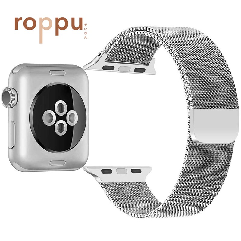 (2 pcs) Roppu milanese loop strap apple watch series 1,2,3,4 (38mm, 40mm, 41mm, 42m, 44mm, 45mm）