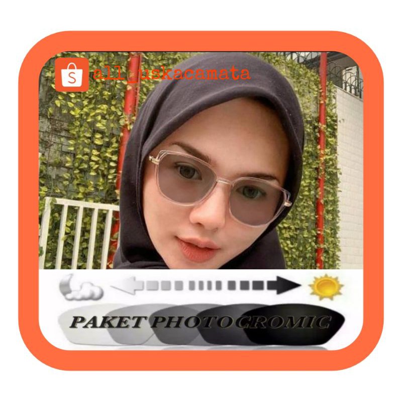 kacamata photocromic wanita FRAME GUCCI PAKET KACAMATA PHOTOCROMIC, MINUS/PLUS/CYLINDER.