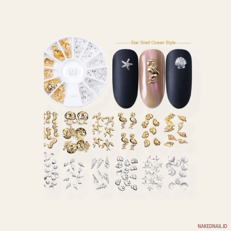 nail decoration rhinestone ocean hiasan kuku charm kuku nail art