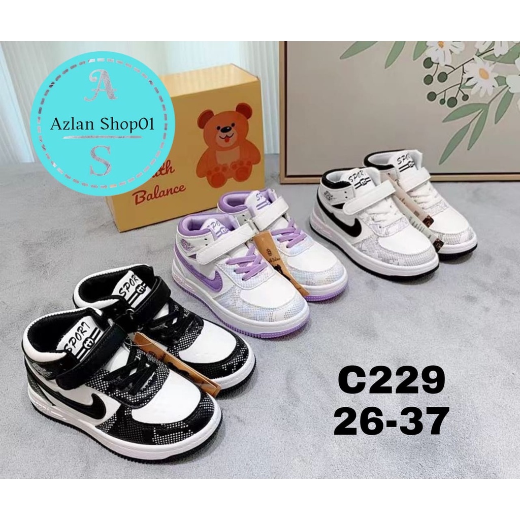 SEPATU ANAK PEREMPUAN C229/SEPATU ANAK IMPOTR SIZE 32-37/SEPATU SNEAKERS ANAK