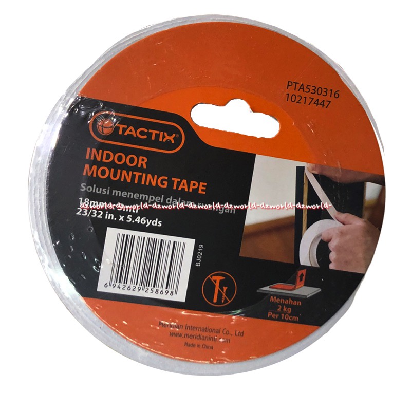 Tactix Indoor Mounting Tape Double Tape Kuat Untuk Dalam Ruangan 5.4y Tactic Isolasi Kuat Menahan Beban 2kg Taxtic