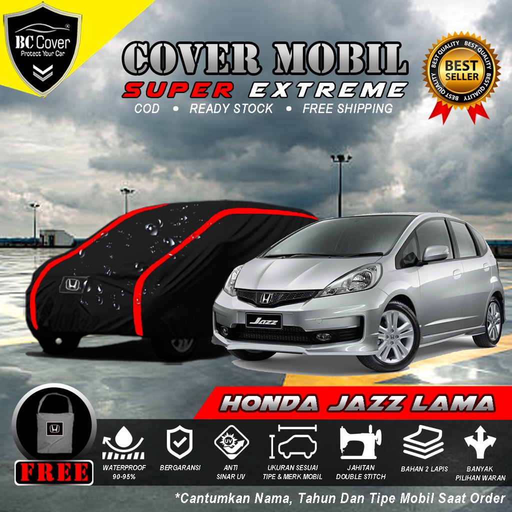 Body Cover Mobil Honda Jazz Outdoor Waterproof / Sarung Mobil Jazz Lama Waterproof / Selimut Tutup Mobil Jazz GK8 GD3 Penutup Mantol Kerudung Mantel Mobil Jazz Gen 1 2 Waterproof Outdoor Anti Air