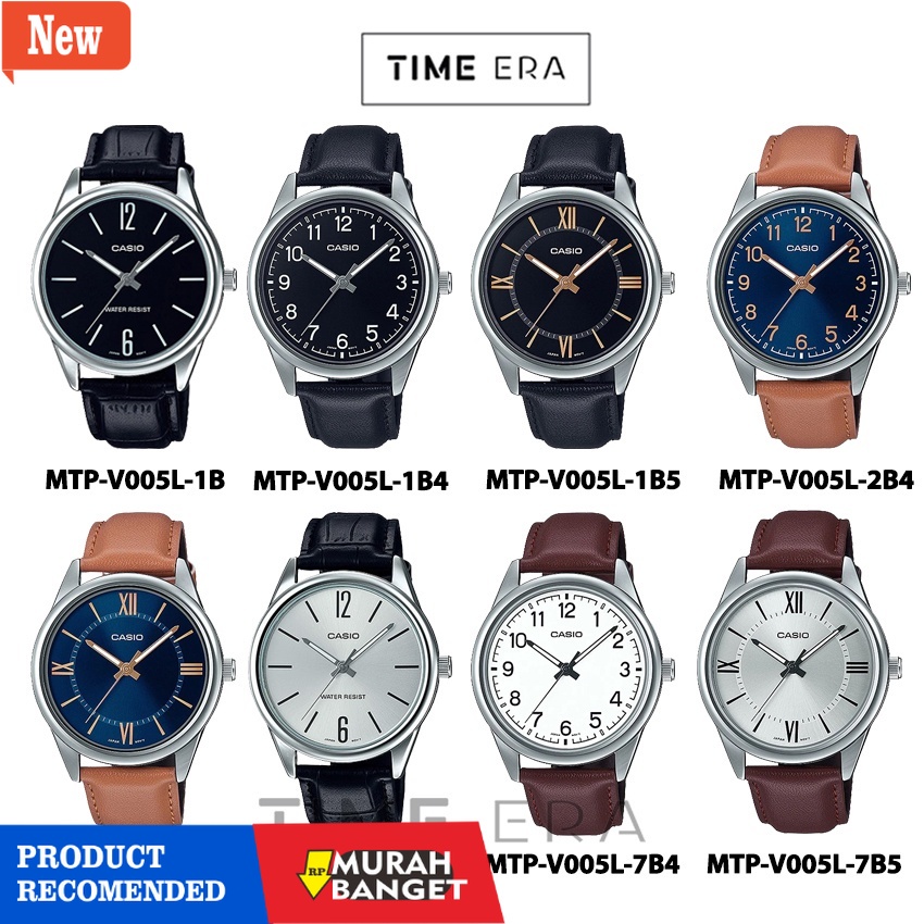 Jam tangan analog pria terbaik- Jam Casio Original MTP-V005L-1B 2B 7B / MTP V005L 7B2 7B3 Jam Tangan