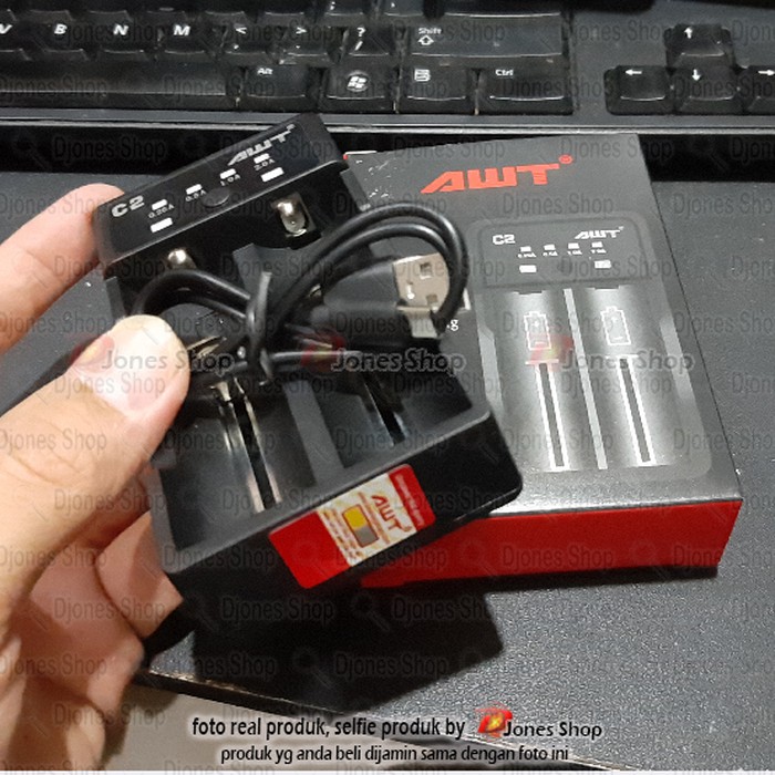 New elektronik kecil lainnya CHARGER BATERAI AWT C2 2 SLOT