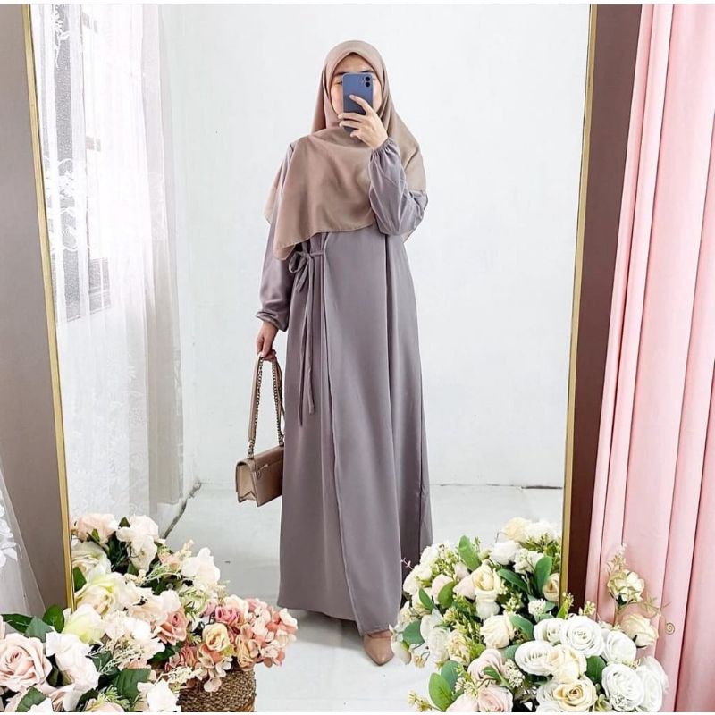 ARSEN DRESS ukuran  S M L XL fashion muslim basic stylish remaja kekinian GAMIS VIRAL