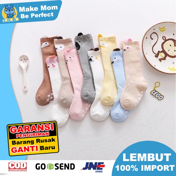KS 5 | Kaos Kaki Panjang Anak Bayi Karakter Lucu Hewan Motif Unik Baby Socks Kids Import | RUZAIN MALL
