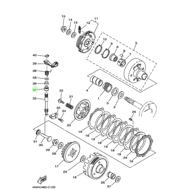 BEARING AS TUAS KOPLING F1ZR ORIGINAL 93315-112Y8