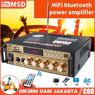 COD Power Ampli Amplifier Bluetooth 600W Karaoke Home Theater FM Radio Bayar Ditempat Amplifier