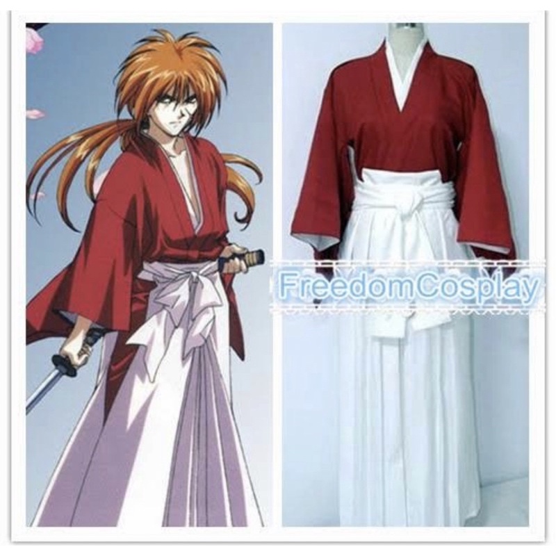 【QTakasi】SAMURAI X KENSHIN YUKATA KIMONO DEWASA BAJU TRADISIONAL JEPANG ANIME COSPLAY SIZE / COLOR REQUEST