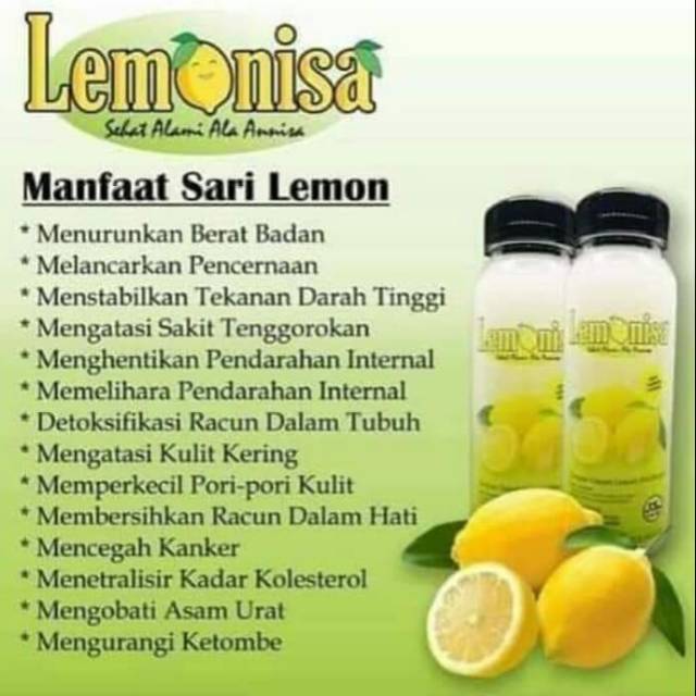 

Lemonisa (Sari Lemon Murni Tanpa Bahan Pengawet)