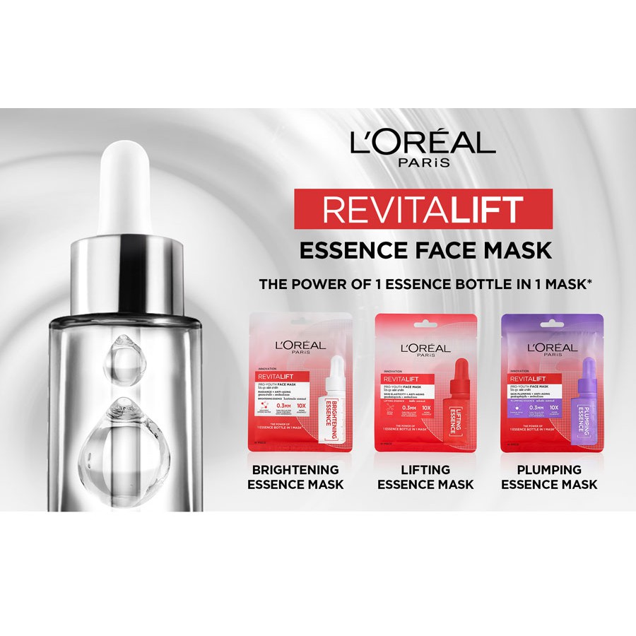 ❤ BELIA ❤ Loreal Revitalift Pro-Youth Face Mask + Anti Aging Crystal Micro Essence | L'Oreal Paris