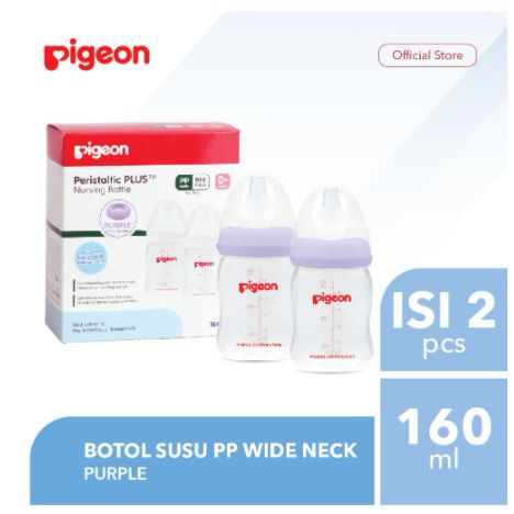 BOTOL TWIN PACK WIDE NECK 160ML PIGEON / BOTOL SUSU SET ISI 2 PR010370