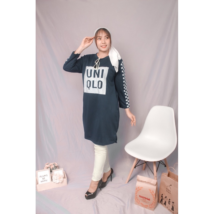 [12.12] RX FASHION - TUNIK UNIQLO - FASHION DRESS WANITA