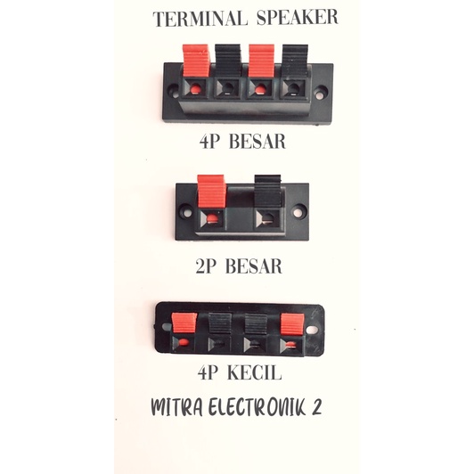 TERMINAL SPEAKER MONO STEREO 2 PIN SOKET 4 SOKET BESAR KECIL KWALITAS BAGUS